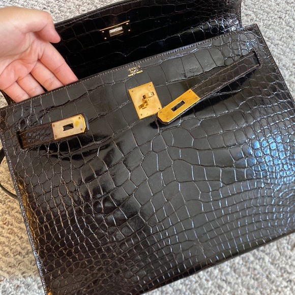 Hermes Kelly 35 crocodile - Picture 17 of 17